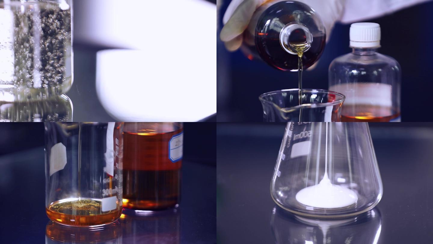 实验室液体试剂流入烧杯原创视频