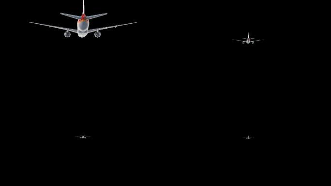 4K透明通道飞机视频素材