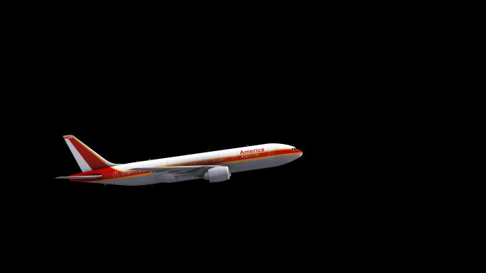 4K透明通道飞机视频素材