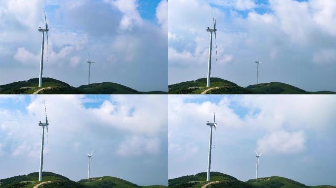 二妹山延时摄影6K风力发电大风扇大风车