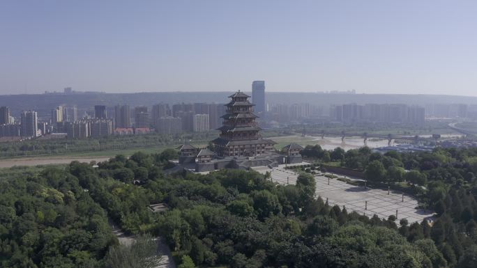 4K-HLG原素材-宝鸡石鼓阁秦文化广场