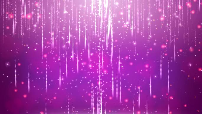 4K紫色粒子雨舞台循环