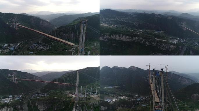 赤水河大桥航拍（在建）4K