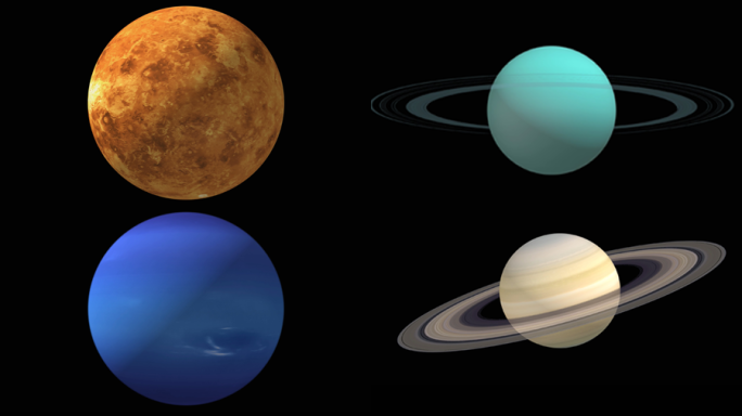 4k太阳系八大行星和冥王星阋神星