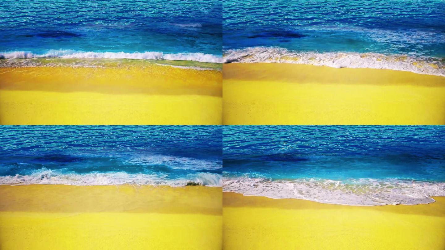 金色沙滩蔚蓝大海