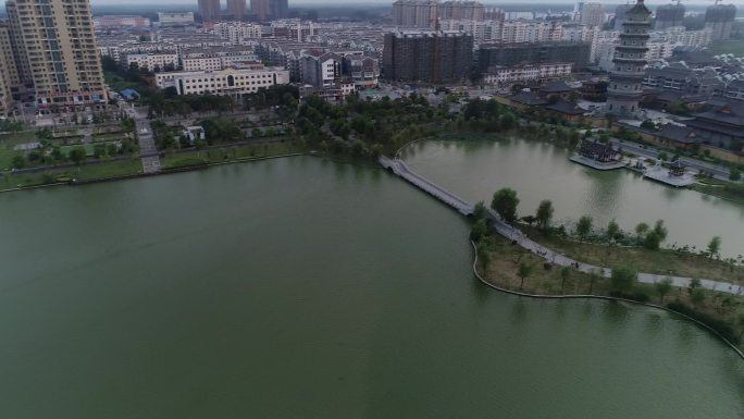 淮安涟水五岛湖公园妙通塔和能仁寺3