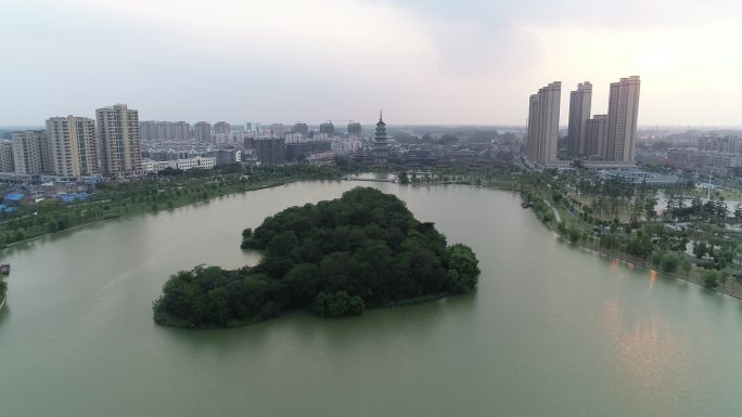 淮安涟水五岛湖公园妙通塔和能仁寺2