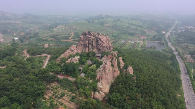 胶州艾山航拍洋河风景