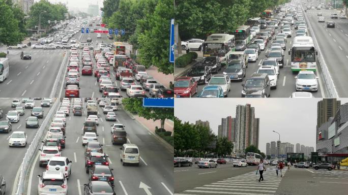 4k城市交通-交通拥堵-堵车
