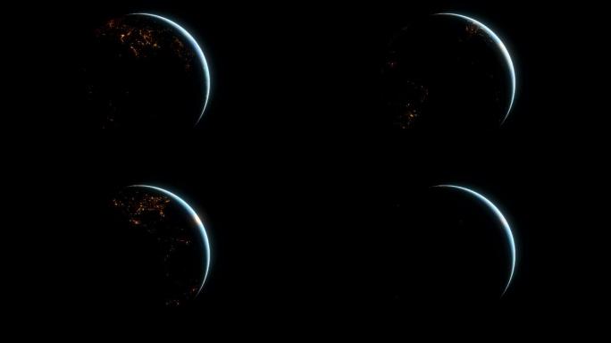 【原创】夜晚地球循环4k