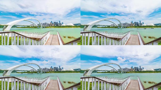 邕江风景 南宁大桥 广西文化艺术中心