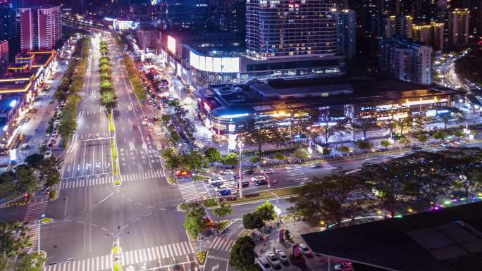 夜景延时-江门汇悦城4K中天新地