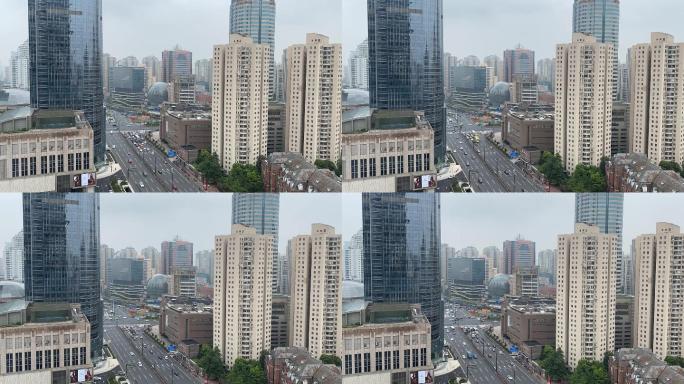 4k原素材-上海徐家汇美罗城道路一览
