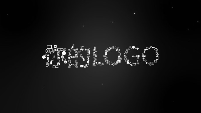 4K简洁的多图标变形LOGO片头AE模板