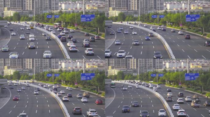 4k城市交通快速视频-城市交通道路车流
