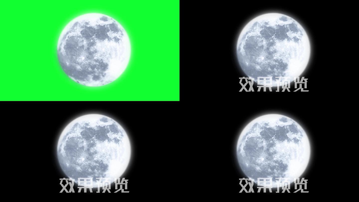 月亮素材月球素材夜空月亮素材夜晚月亮绿幕