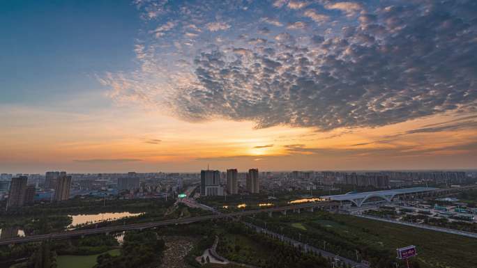 6k60帧城市夕阳延时