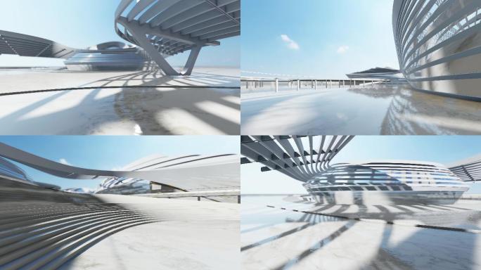 4K抽象建筑光影艺术