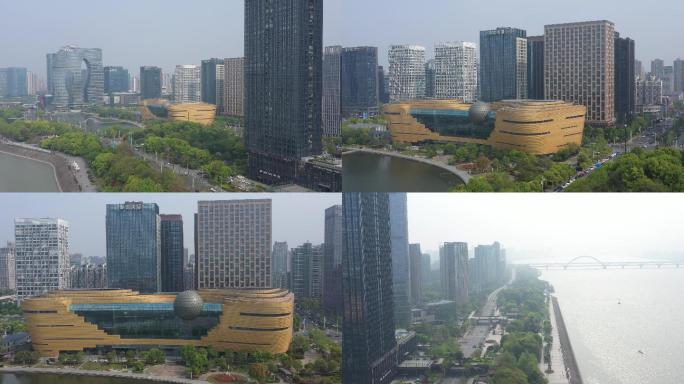 4K航拍中国杭州低碳科技馆