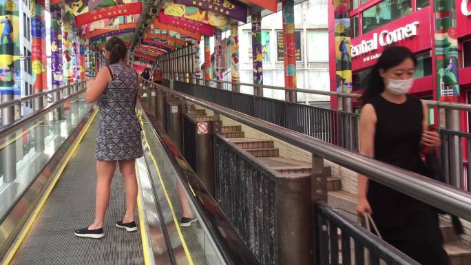 香港中环至半山自动扶梯系统