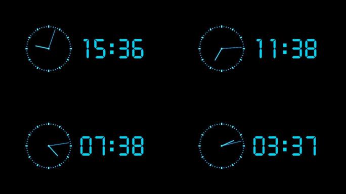 液晶20秒蓝色科技时钟倒数快速通道视频