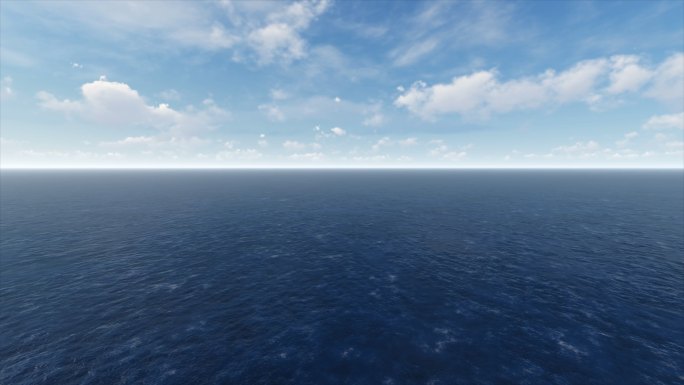 俯视海洋蓝天白云天气气象预告