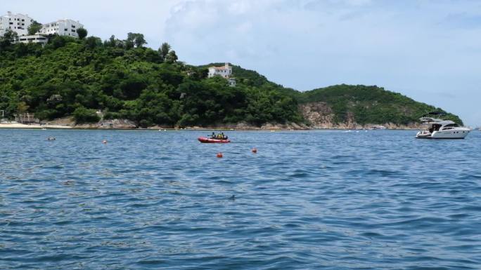 香港浅水湾救援队伍训练