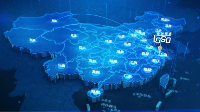蓝色科技地图辐射全国