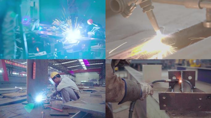机器人焊接电焊工程工厂工业造船
