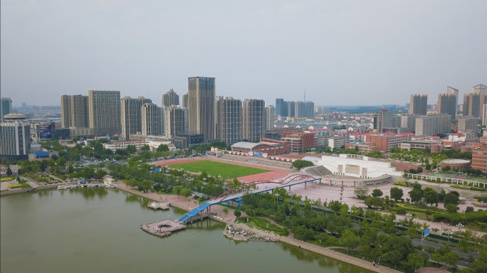 【4K】德州市新湖风景区航拍