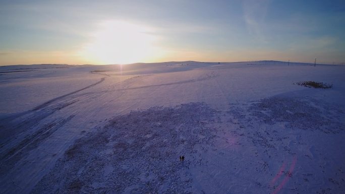 雪地航拍