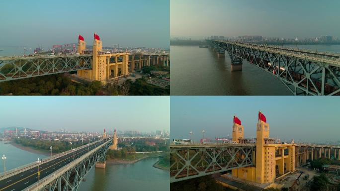 南京长江大桥航拍4k大桥南京航拍长江