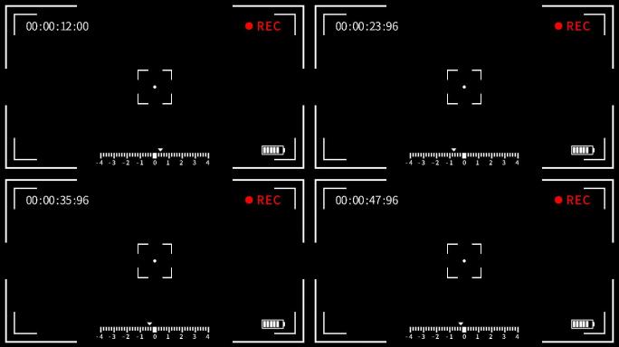 4K通道简约摄像机取景框录制遮罩