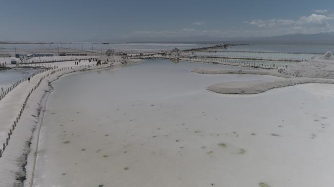 青海海西州茶卡盐湖景区4k航拍原素材