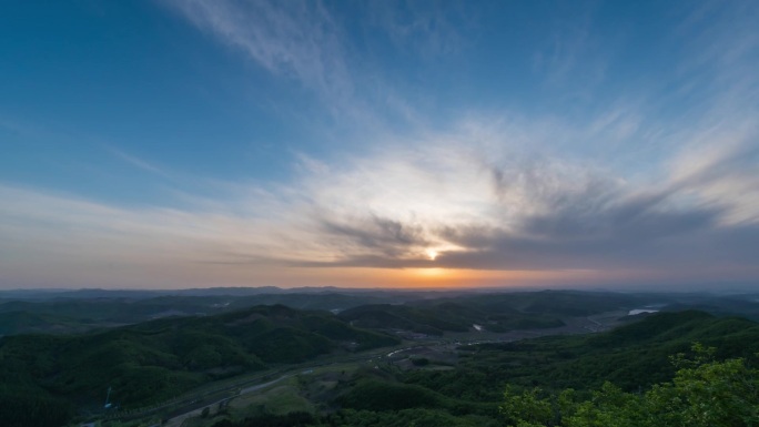 紫花岭 兰山乡 晚霞