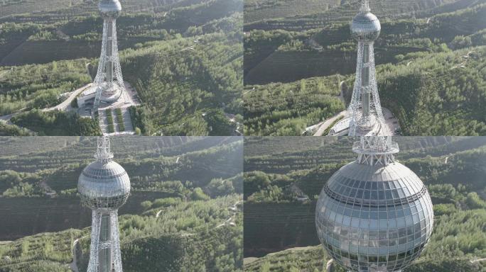 4K-航拍西宁浦宁之珠电视塔-原素材