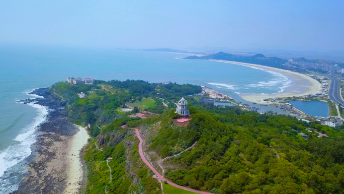 航拍福建漳州火山岛