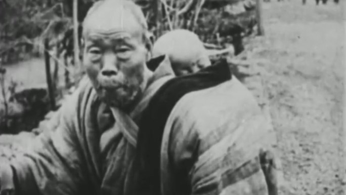 20年代日本农村农民生活劳动水稻习俗风光