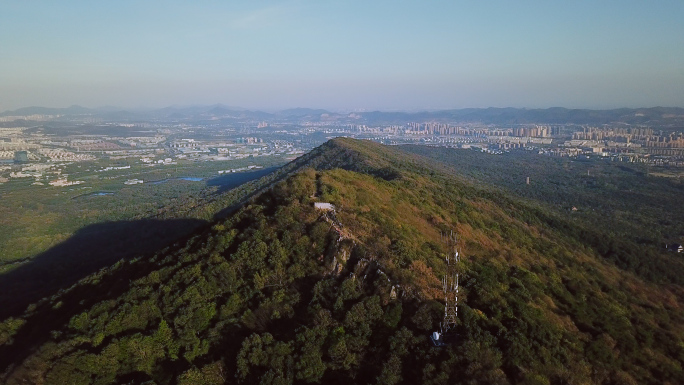 紫金山索道玄武湖4k航拍