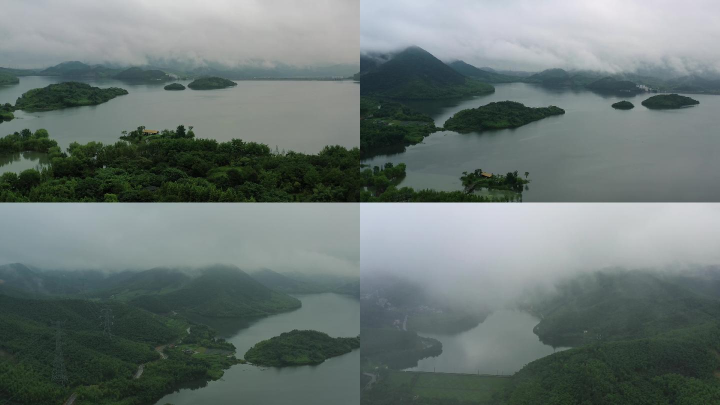 老虎潭水库雨天