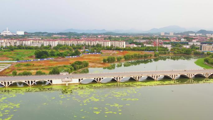 4K航拍鹰潭城建地标