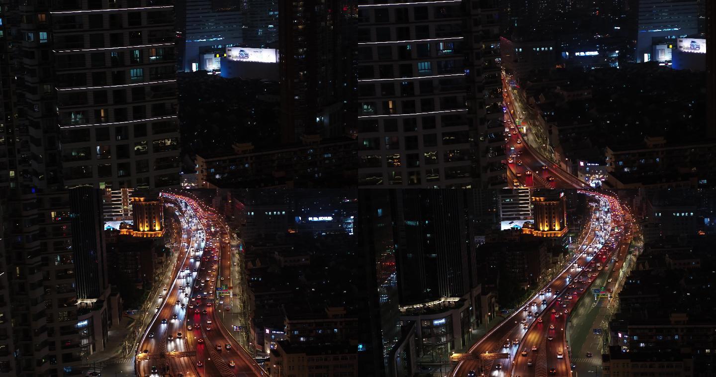 上海4k夜景航拍