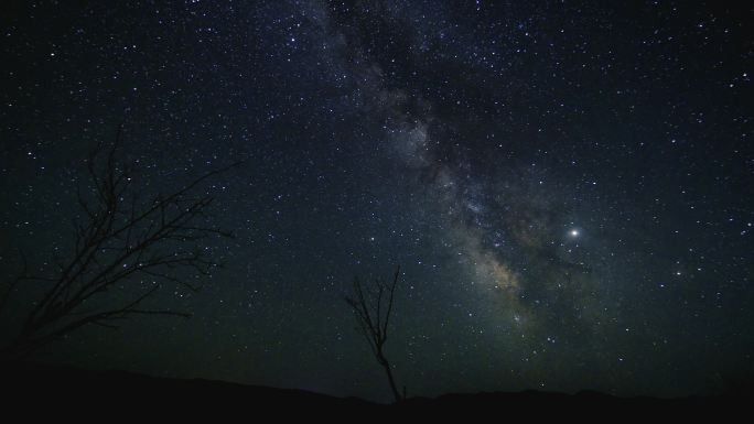 塔克拉玛干沙漠星空实拍4K素材