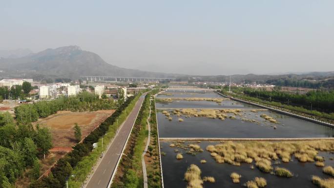 北京密云人工河道航拍2