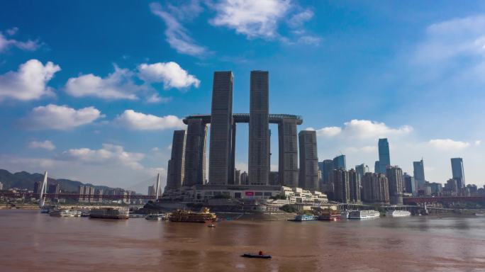 重庆朝天门来福士地标延时摄影