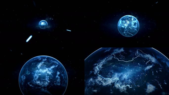 地球中国 中国城市 中国地图 宇宙到中国