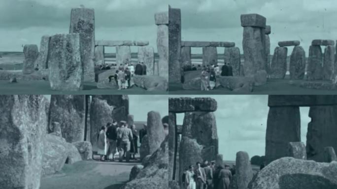 4030年代英国巨石阵游客参观游览