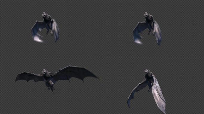 蝙蝠飞翔透明背景素材