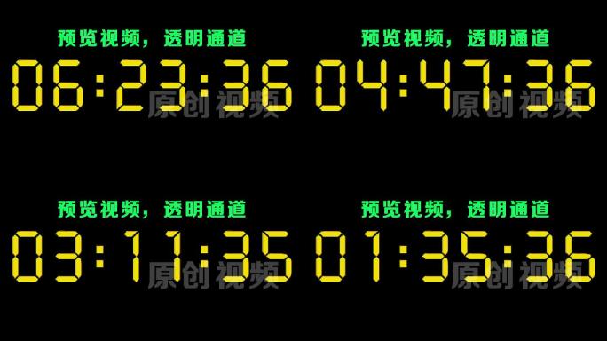 【原创】液晶金色数字8分钟倒数倒计时