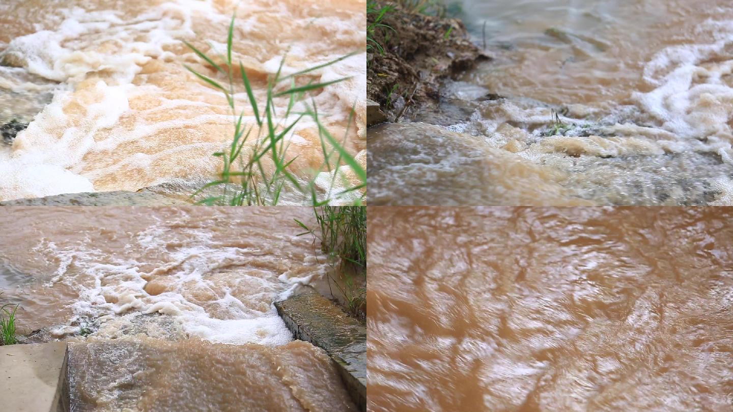 黄河水引黄灌溉水流水资源特写